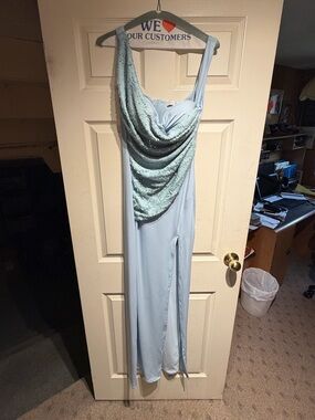 Baby blue Maxi formal gown